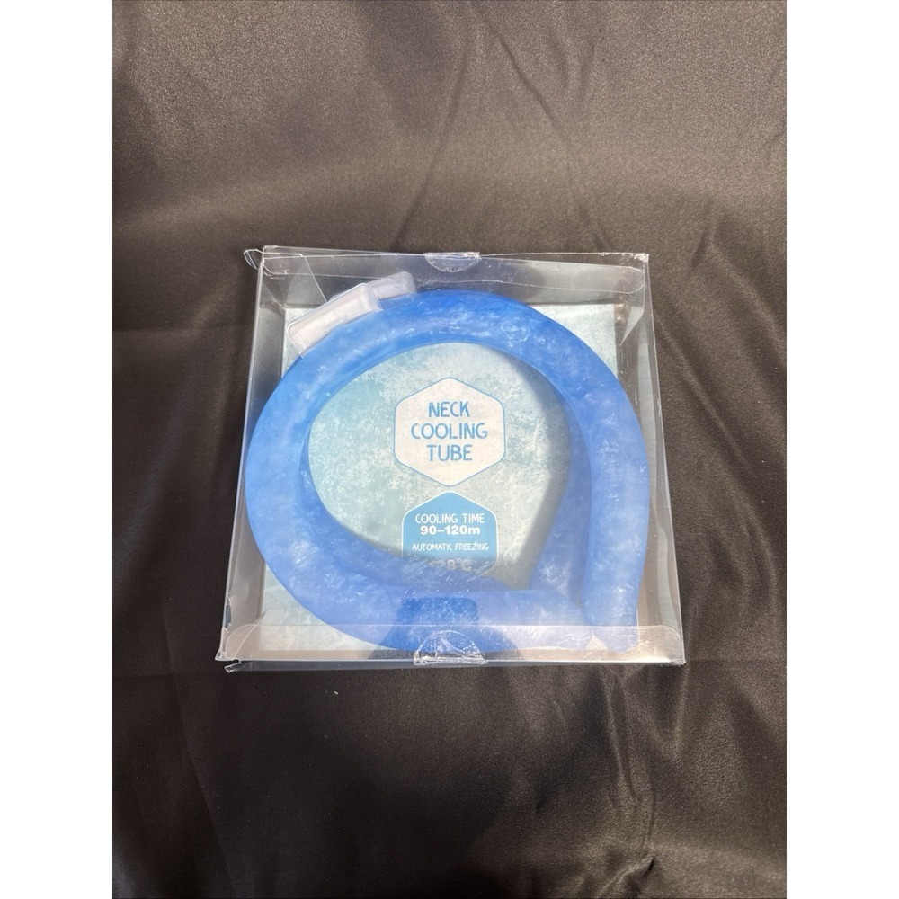 Neck Cooling Tube Cold Wrap Blue Reusable Size M TPU PCM Material 28°C